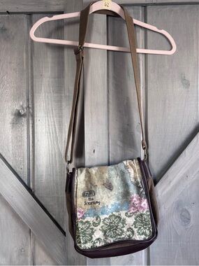 Trust the Journey Small Canvas Messenger Bag Crossbody Academia Shabby Chic